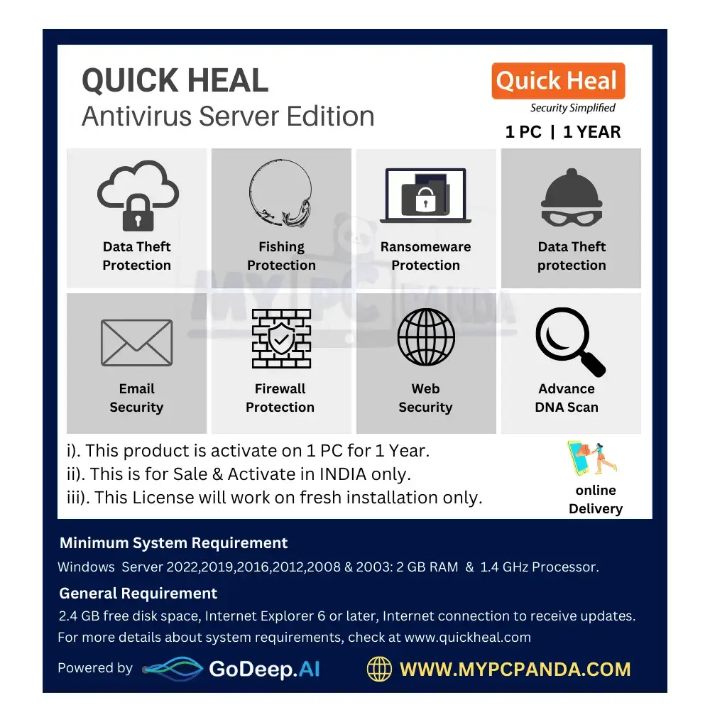 1769771532.Quick Heal Antivirus Server Edition 1 User 1 Year price-my pc panda